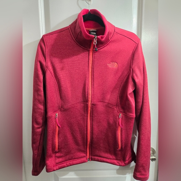 Women’s Medium The North Face Agave Fall Zip Jacket Red Cayenne Heather - Picture 1 of 11